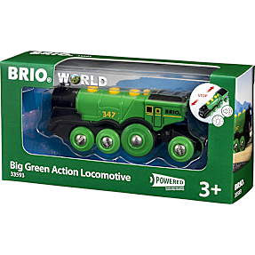 BRIO 33593 Stort, grønt lokomotiv, B/O