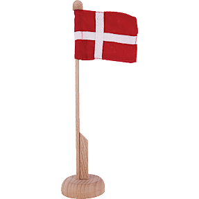 Bordflag med træfod H: 25 cm - Dannebrog