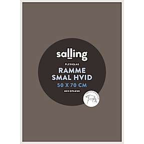 Salling hvid ramme m. plexiglas - 50x70 cm