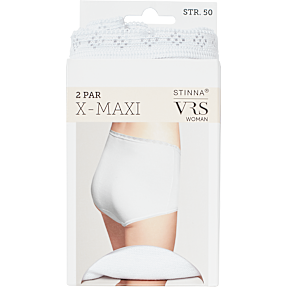 VRS dame 2-pak x-maxi trusse str. 48 - hvid