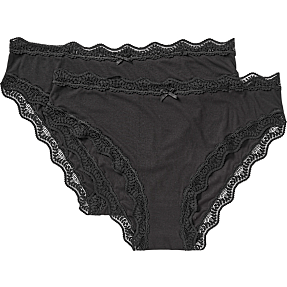 VRS dame 2-pak tai trusser str. 48 - sort