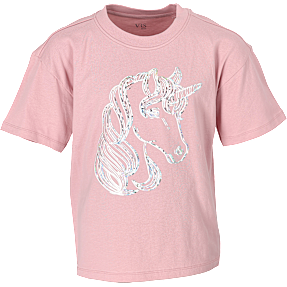 VRS børne T-shirt str. 122/128 - rosa