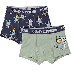 Bluey 2-pak boxer str. 98/104 - mint/blå
