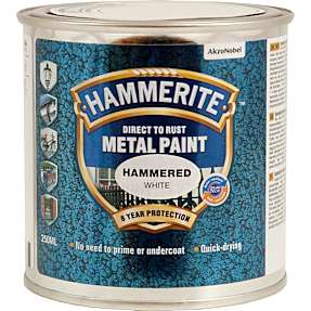 Hammerite hammer metalmaling 250 ml - hvid