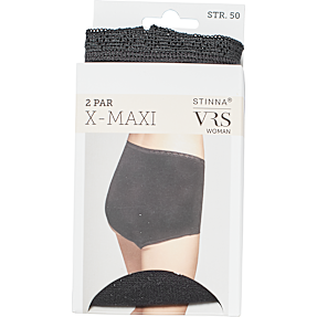 VRS dame 2-pak x-maxi trusse str. 54 - sort