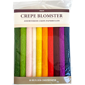 Crepe DIY blomster - multifarver