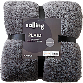 Salling super soft plaid 130x180 cm - grå
