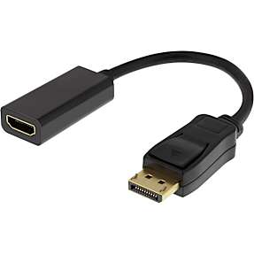 Deltaco displayport til HDMI adapter - sort