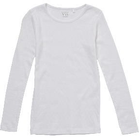 VRS børne T-shirt langærmet str. 134/140 - hvid