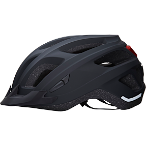 SCO Premium Cykelhjelm med lys - matsort
