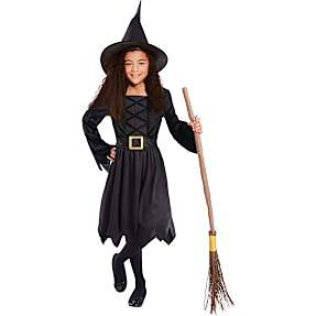 Halloween sort hekse kostume str. 164