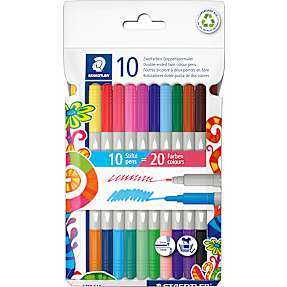Staedtler Duo Twin Color tuscher 10-pak