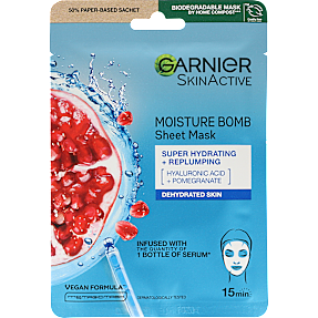 Moisture Bomb ansigtsmaske m. granatæble og hyaluronsyre dehydreret hud