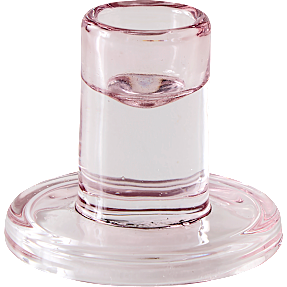 Lysestage H:6 cm - rosa