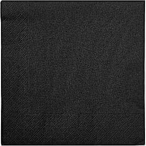 Windsor ensfarvede servietter 40x40 cm 20-pak - sort
