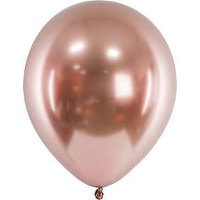 Glossy latexballoner Ø:30 cm 10-pak - Rosegold