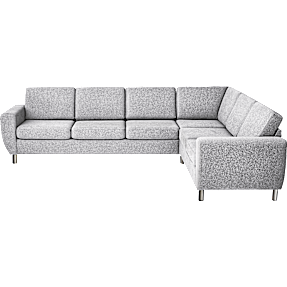 Rom Nordic vendbar hjørnesofa - lysegrå