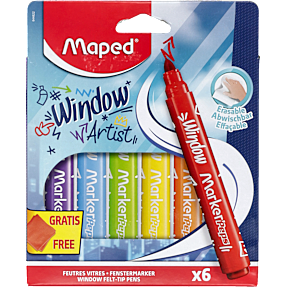 Maped Color'Peps vinduesmarkere - 6 stk.