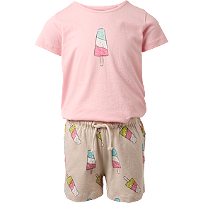 VRS børne shorts sæt str. 134/140 - rosa