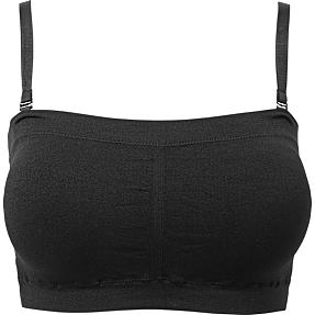 VRS dame tubetop sømløs str. XS/S - sort