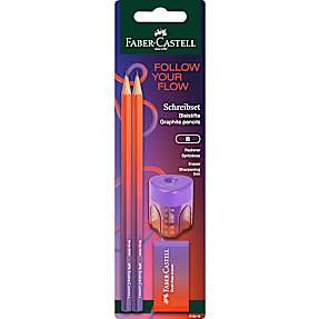 Faber-Castell blyantsæt - lilla/orange