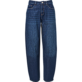 VRS dame barrel jeans str. 36 - mørkeblå