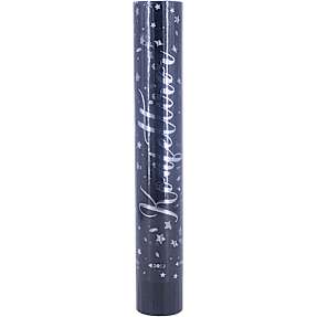 Salling konfettirør L: 26 cm - sølv/sort
