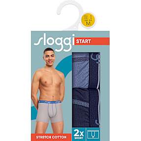 Sloggi herre 2-pak tights str. XL - blå