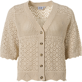 VRS dame strikket cardigan str. S - beige