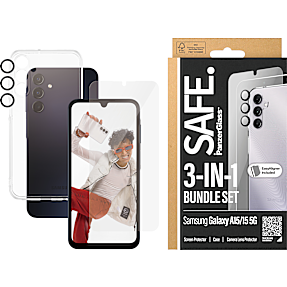 PanzerGlass SAFE 3-i-1 beskyttelsessæt Samsung Galaxy A15
