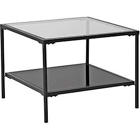 Luna sofabord glas og metal - sort