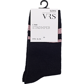 VRS børne strømper str. 26/30 - sort