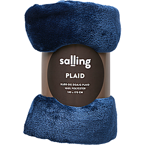 Salling coral fleece plaid 130x170 cm - mørkeblå
