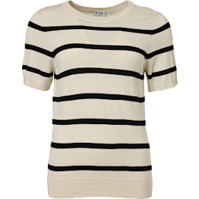 VRS dame strik T-shirt str. S - beige