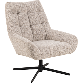 Paris loungestol i boucléstof - beige