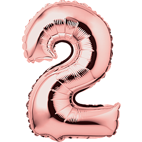 Salling tal folieballon nr. 2, H: 35 cm - rosegold
