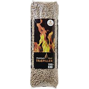 Premium Heat 8 mm træpiller 15 kg pose