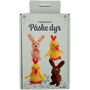 Piberenser påskedyr DIY sæt - flere varianter - assorteret
