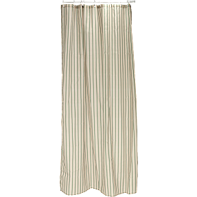 Salling Trend badeforhæng - beige med grøn strib