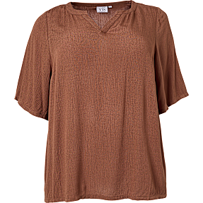 VRS dame crepe bluse str. 48 - brun