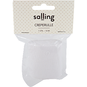 Salling creperulle L:10 meter - Metallic hvid