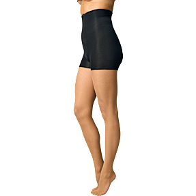 VRS dame strømpebuks m. sort shorts str. S/M - bronze