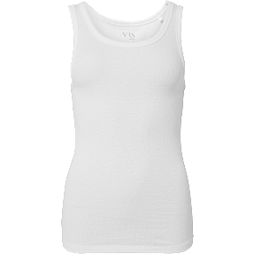VRS dame rib tanktop str. 2XL - hvid