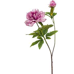 Kunstig blomsterstilk peony sarah - lilla