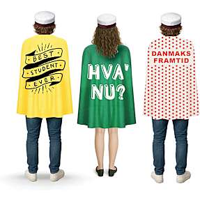 Studenterkapper 3-pak - flere varianter - assorteret