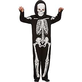 Halloween skelet kostume str. 128