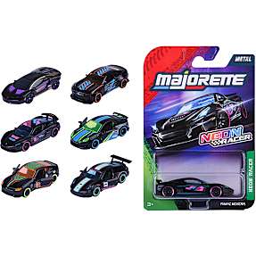 Majorette Neon Racer Premium bil - flere varianter - assorteret