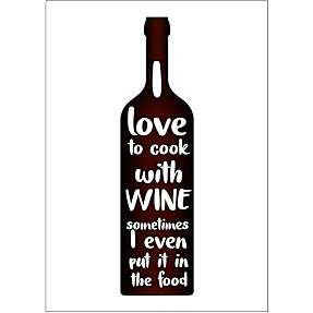I love to cook with wine - 70x100 cm