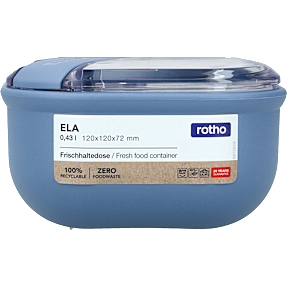 Rotho Ela madopbevaring firkantet - lyseblå - 430 ml