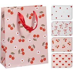 Gavepose valentine 18x8x23 cm - flere varianter - assorteret